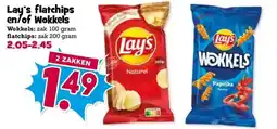 Boon`s Markt Lay's flatchips en/of Wokkels aanbieding