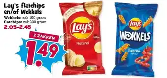 Boon`s Markt Lay's flatchips en/of Wokkels aanbieding