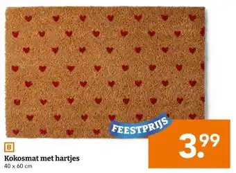 Blokker Kokosmat met hartjes aanbieding