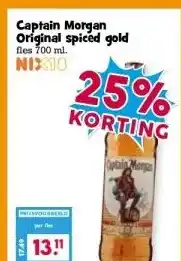Boon`s Markt Captain Morgan Original spiced gold fles 700 ml. NIX18 aanbieding