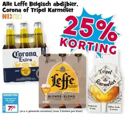 Boon`s Markt Alle Leffe Belgisch abdijbier, Corona of Tripel Karmeliet aanbieding