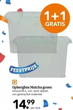 Blokker Opbergbox Matcha groen aanbieding