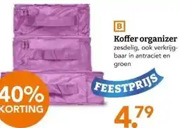 Blokker Koffer organizer zesdelig, ook verkrijg- baar in antraciet en aanbieding