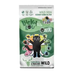 Zooplus voordeelverpakking: 2x340g Lucky Lou Senior Gevogelte & Wild droogvoer voor katten aanbieding