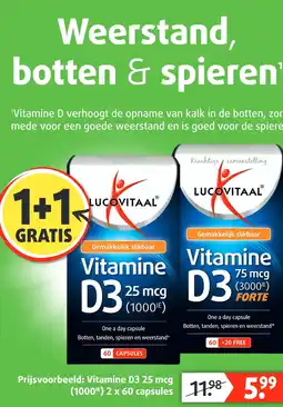 Lucovitaal Vitamine D3 25 mcg aanbieding