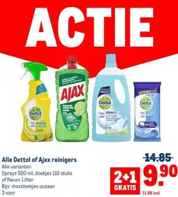 Makro Alle Dettol of Ajax reinigers aanbieding