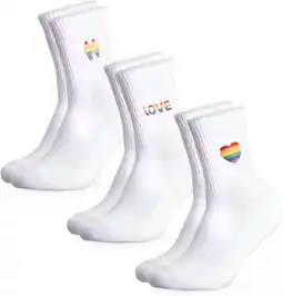 Amazon Occulto dames & heren LGBTQ Tennissocken pak van 3 (Modell: Pride) aanbieding