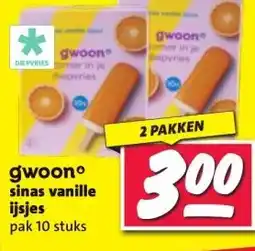 Nettorama gwoonº sinas vanille ijsjes aanbieding