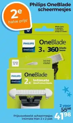 Trekpleister Philips OneBlade scheermesjes aanbieding
