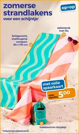 Trekpleister zomerse strandlakens aanbieding