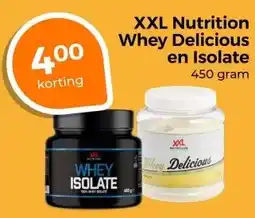 Trekpleister XXL Nutrition Whey Delicious en Isolate aanbieding
