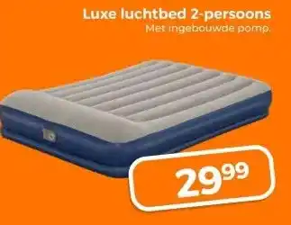 Trekpleister Luxe luchtbed 2-persoons Met ingebouwde pomp. aanbieding