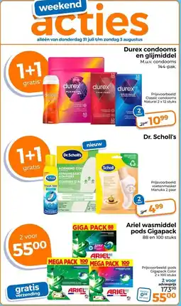 Trekpleister Durex condooms en glijmiddel M.u.v. condooms 144-pak. aanbieding
