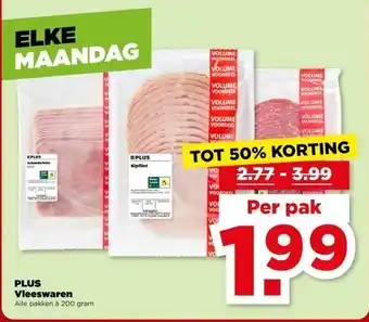 PLUS PLUS Vleeswaren aanbieding