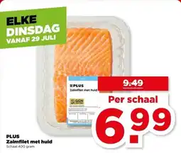 PLUS PLUS Zalmfilet met huid aanbieding