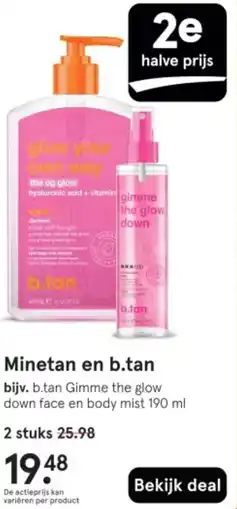 Etos Minetan en b.tan aanbieding