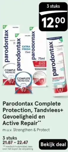 Etos Parodontax Complete Protection, Tandvlees+ Gevoeligheid en Active Repair aanbieding