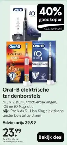 Etos Oral-B elektrische tandenborstels aanbieding