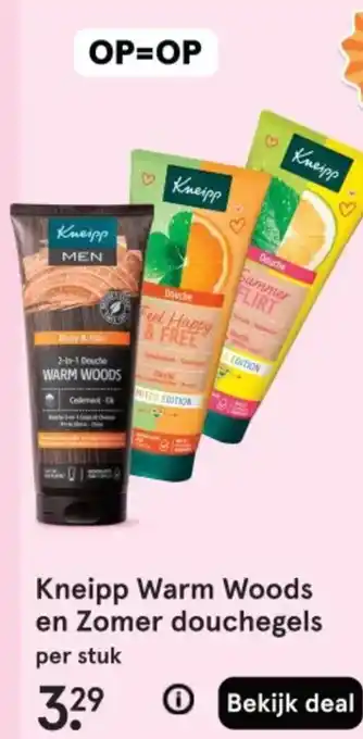 Etos Kneipp Warm Woods en Zomer douchegels aanbieding