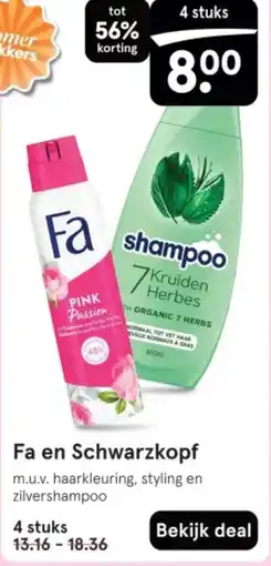 Etos Fa en Schwarzkopf aanbieding