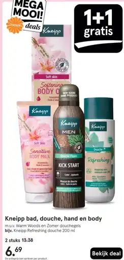 Etos Kneipp bad, douche, hand en body aanbieding