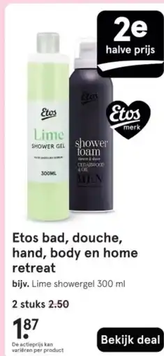 Etos Etos bad, douche, hand, body en home retreat aanbieding