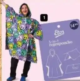 Etos Etos festival 3 in 1 regenponcho smile aanbieding