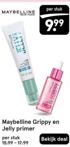 Etos Maybelline Grippy en Jelly primer aanbieding