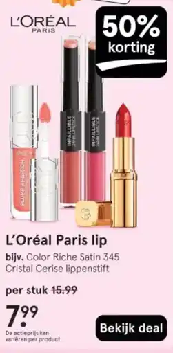 Etos L'Oréal Paris lip aanbieding