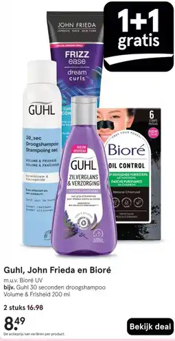 Etos Guhl, John Frieda en Bioré aanbieding