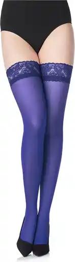 Amazon Merry Style Dames Overknee Kousen met Kant van Microvezel MS 791 40 DEN aanbieding
