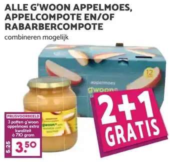 Coop Alle g'woon appelmoes, appelcompote en/of rabarbercompote aanbieding