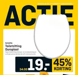 Hubo Schütte Toiletzitting Duroplast aanbieding