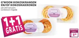 Coop G'woon kokoskransen en, of kokosmakronen aanbieding