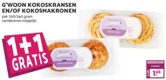 Coop G'woon kokoskransen en, of kokosmakronen aanbieding