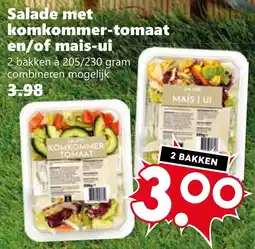 Coop Salade met komkommer tomaat en, of mais-ui aanbieding