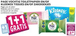 Coop Page vochtig toiletpapier en/of kleenex tissues en/of zakdoekjes aanbieding