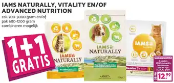 Coop Iams naturally, vitality en/of advanced nutrition aanbieding