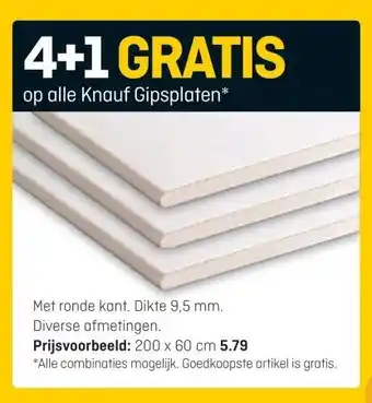 Hubo op alle Knauf Gipsplaten* aanbieding