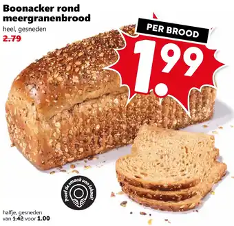 Coop Boonacker rond meergranenbrood aanbieding