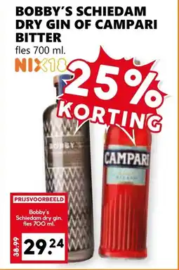 Coop Bobby's schiedam dry gin of campari bitter aanbieding