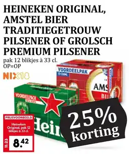 Coop Heineken original, amstel bier traditiegetrouw pilsener of grolsch premium pilsener aanbieding