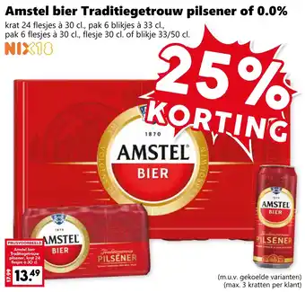 Coop Amstel bier Traditiegetrouw pilsener of 0.0% aanbieding