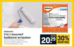 Hubo Alabastine 2 in 1 muurverf badkamer en keuken aanbieding