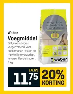 Hubo Weber Voegmiddel aanbieding