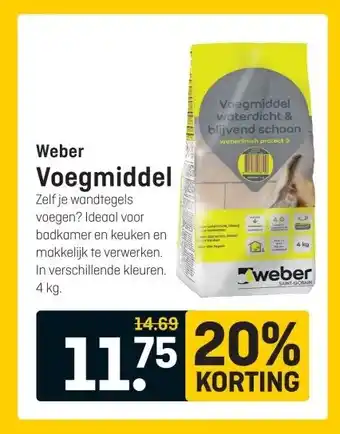 Hubo Weber Voegmiddel aanbieding
