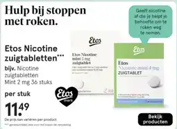 Etos Etos Nicotine zuigtabletten aanbieding