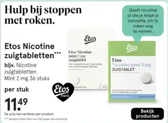Etos Etos Nicotine zuigtabletten aanbieding