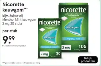 Etos Nicorette kauwgom aanbieding