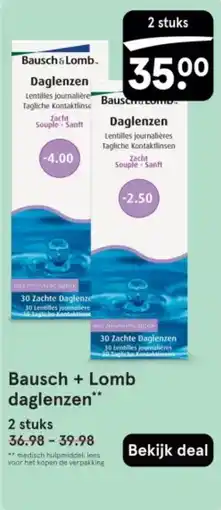 Etos Bausch + Lomb daglenzen aanbieding